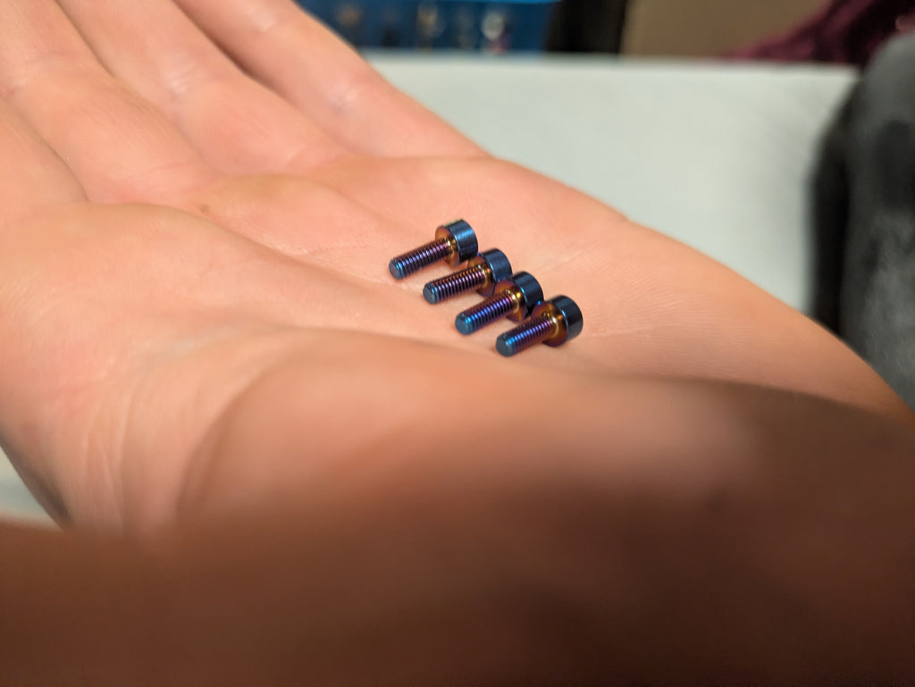 Direct stem bar clamp titanium (4x bolts)